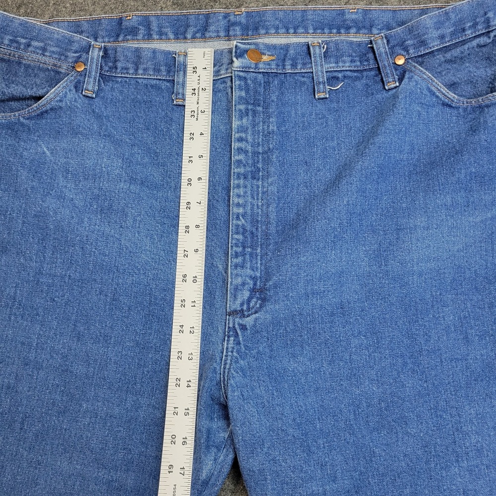 Wrangler Jeans 46x34 Blue Cowboy Straight Leg Americana Western Rodeo Country - Picture 9 of 12